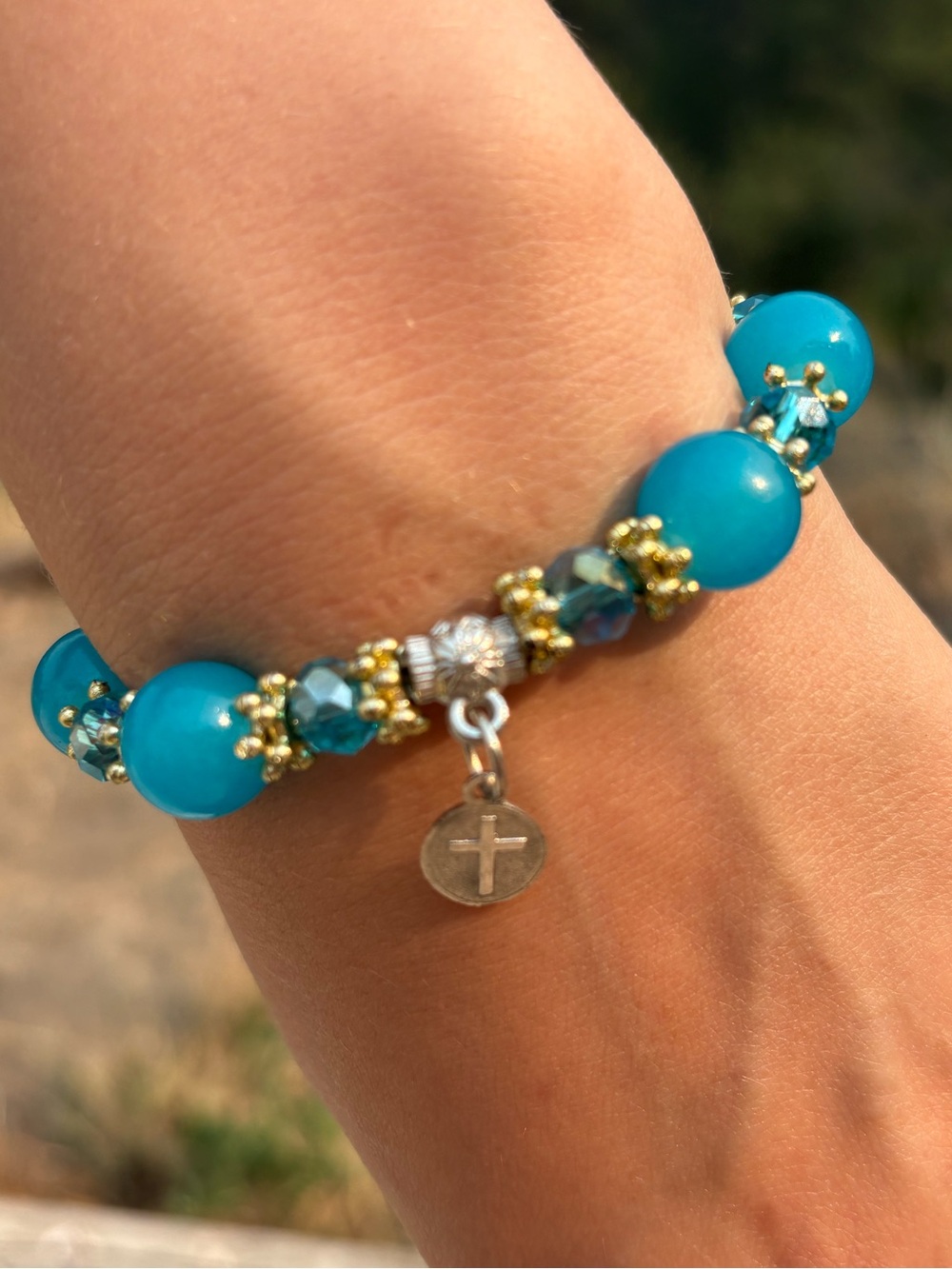 Catholic Stretch Rosary Bracelet